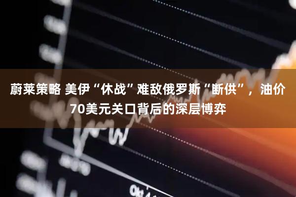 蔚莱策略 美伊“休战”难敌俄罗斯“断供”，油价70美元关口背后的深层博弈
